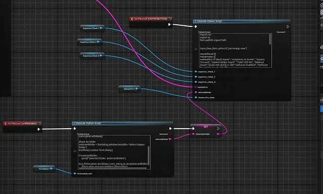 Connection to CSV Export Script via Stringw